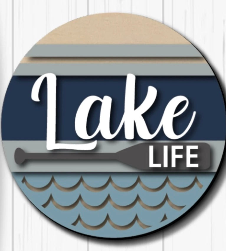 Lake Life with Paddle DIY Hanger Blank