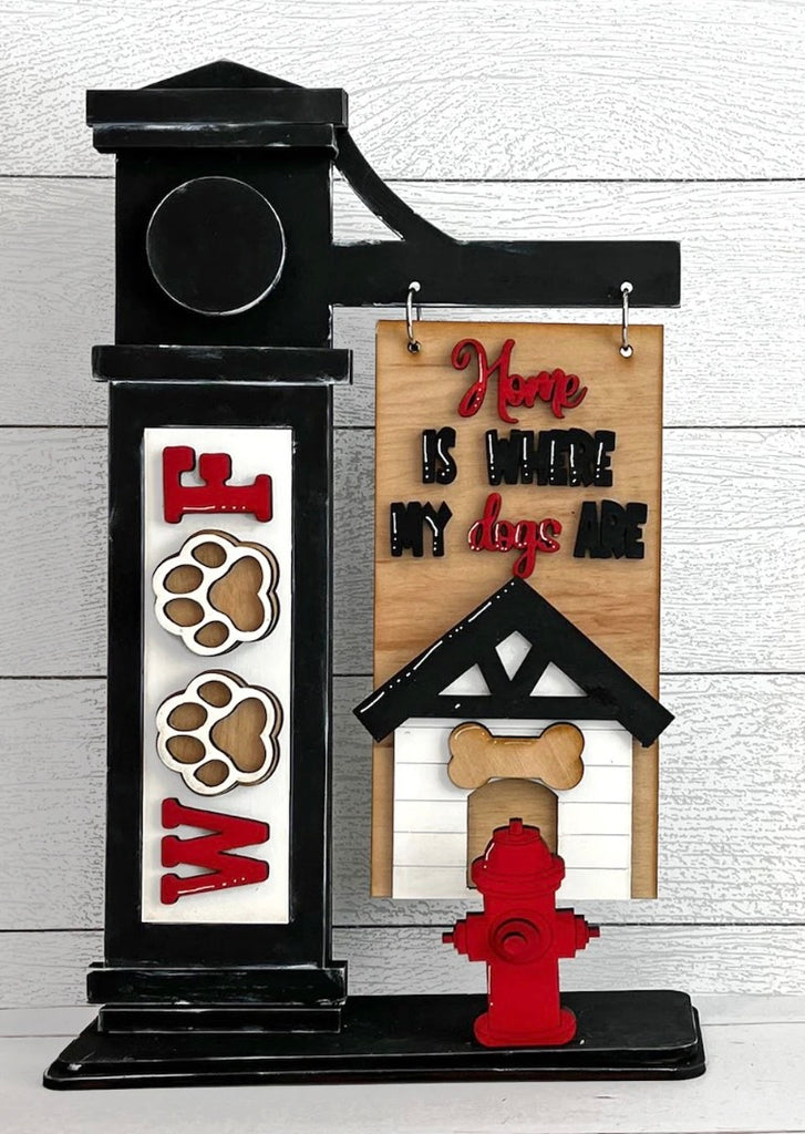 3D  Dog Woof Woof  DIY Wood Insert Kit for the Arm Stand: Insert Only