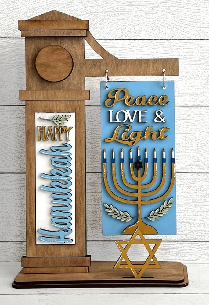 3D  DIY  Hanukkah Wood Insert Kit for the Arm Stand: Insert Only