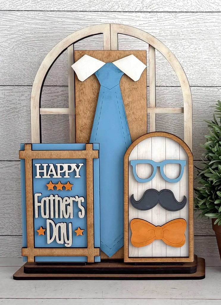 Father's Day Insert For Window Shelf Sitter  DIY Wood Insert Kit: Insert Only