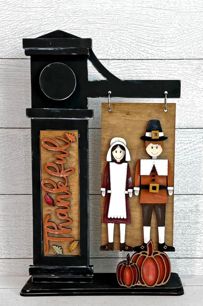 3D Thankful Pilgrims Wood Insert Kit — DIY Arm Stand Thanksgiving Home ...