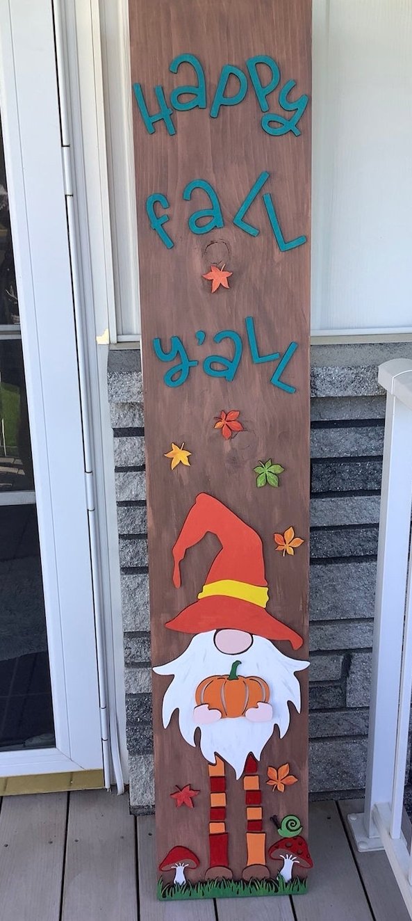 DIY Hello Fall Gnome Porch Leaner Kit ***3D Kit only*** – Clayopatra Arts