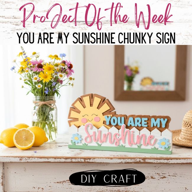 You are my sunshine Chunky Sign  Shelf Sitter  Craft Kit