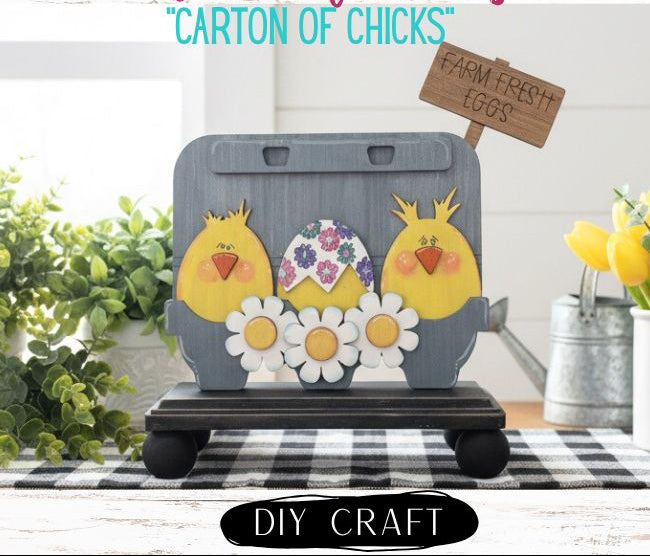 Carton of Chicks Shelf Sitter  Craft Kit