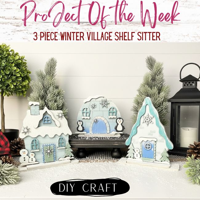 Winter Village Wood Craft Kit — Shelf Sitter DIY Kit