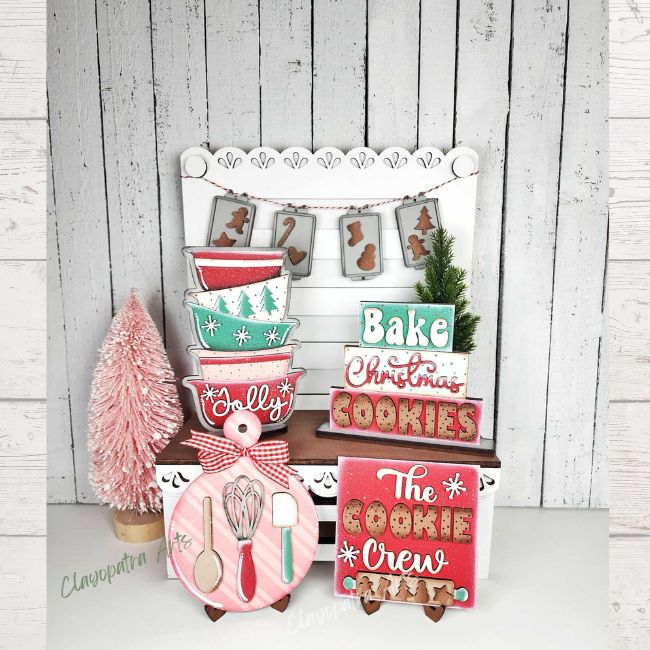 Cookie Crew Wood Tiered Tray Kit Shelf Sitter Set:Tier Tray Only