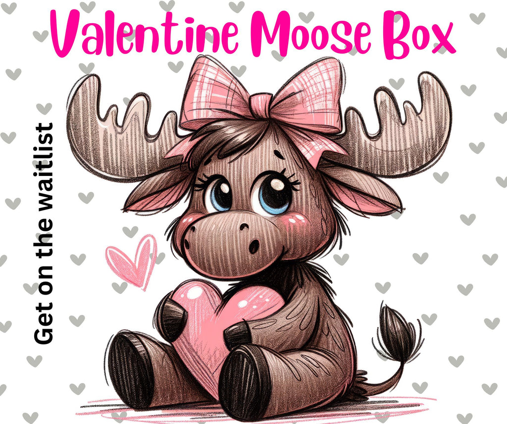 Seasonal DIY Valentine Moose Craft Box  2025: 2 left