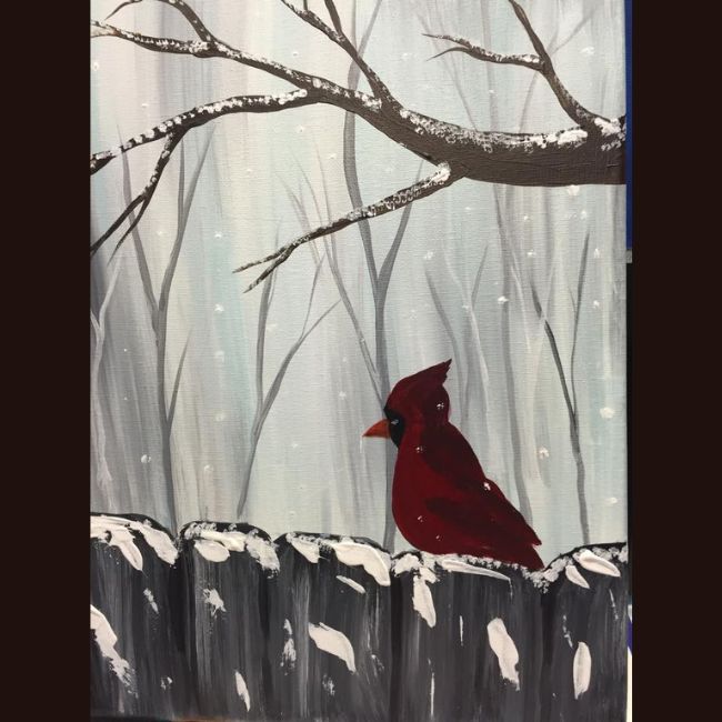 Winter Silence Adult Canvas Paint Kit