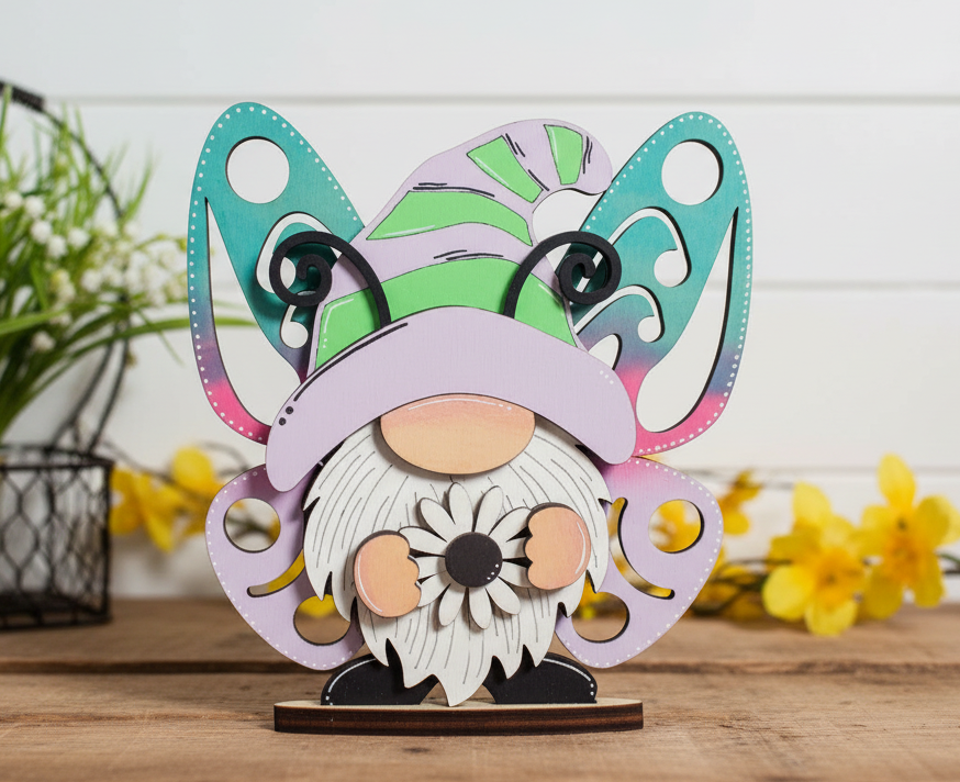 Butterfly  Gnomie DIY Wood Kit