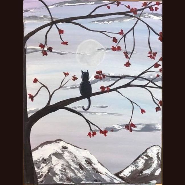 Zenful Kitty Adult Canvas Paint Kit