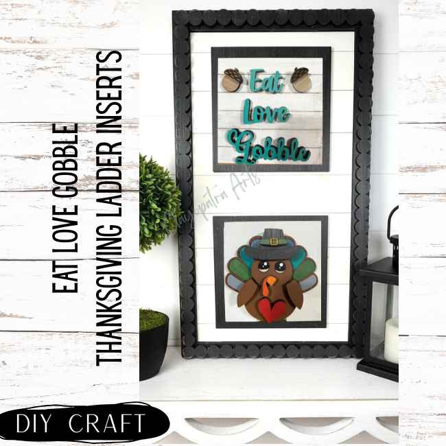 Eat Love Gobble Turkey Thanksgiving Tile Kit for the Ladder | Insert Only