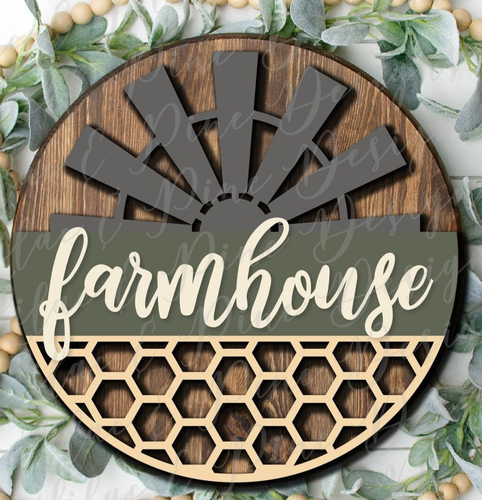Welcome Farmhouse DIY Wood Door Hanger Blank: 12" or 18"