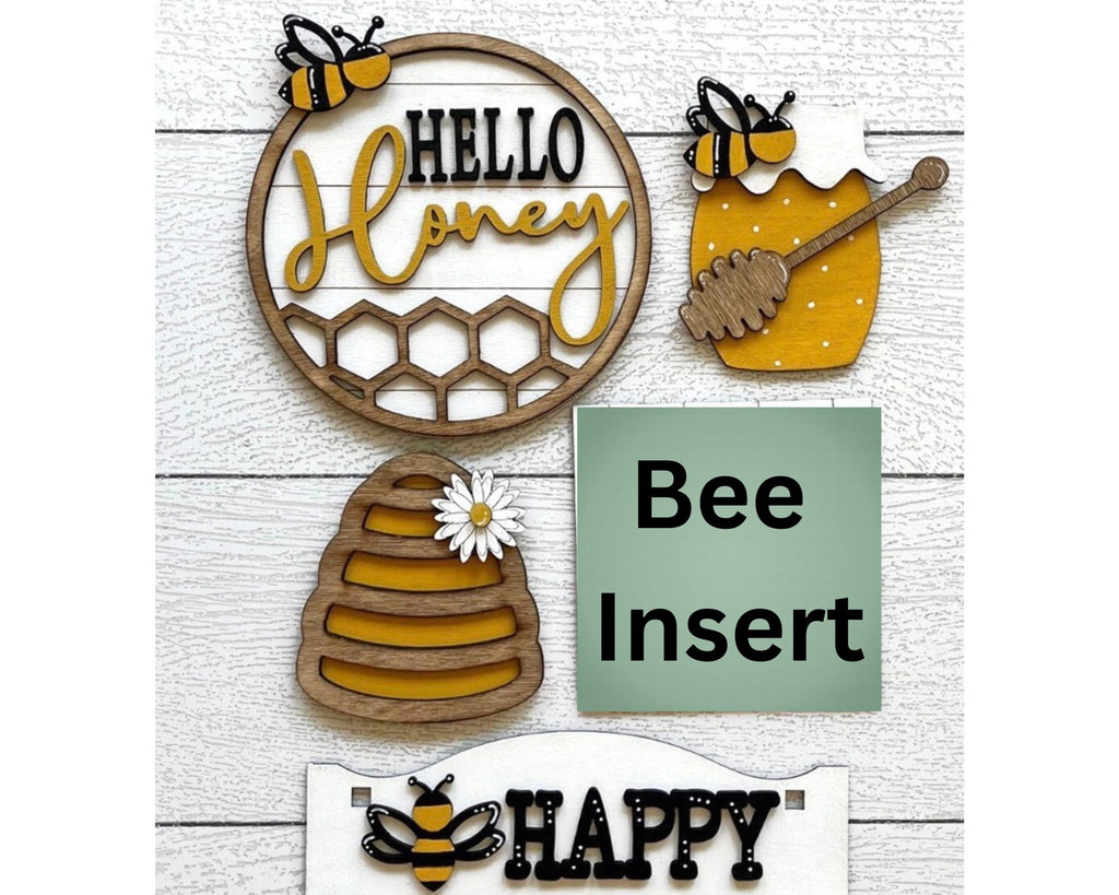 Bee Happy DIY Wood Insert Kit: Shelf Sitter Insert Only for wagon and bench