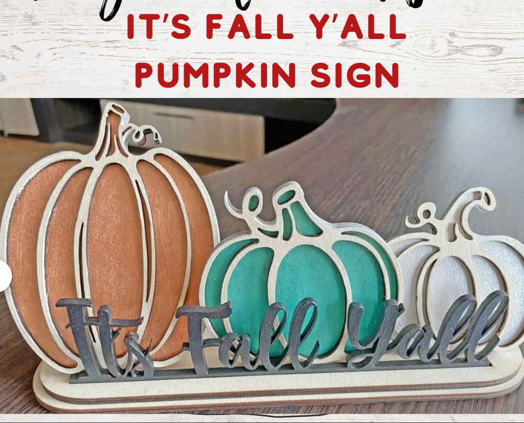 It's Fall Y'all Pumpkin  Sign Craft Kit