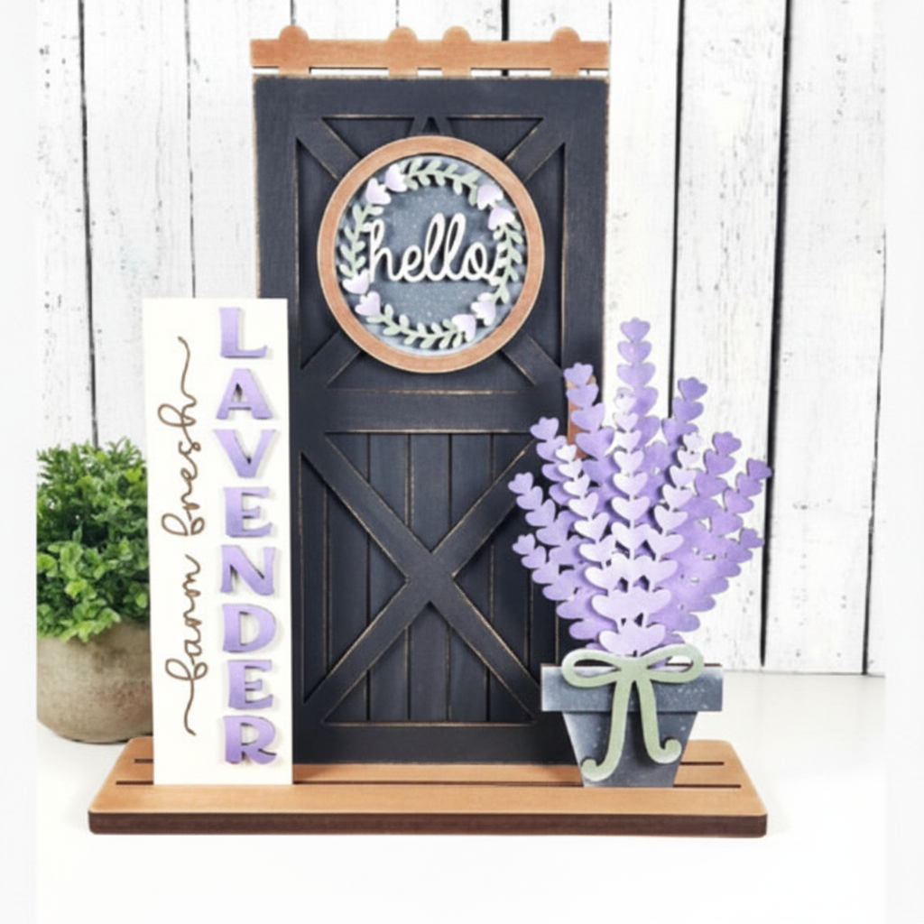 Porch Door Lavender Insert: Insert Only