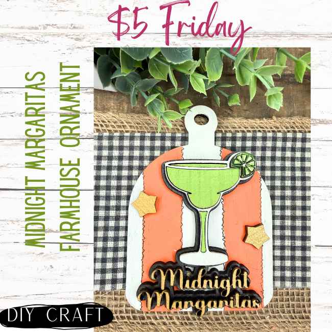 Midnight Margaritas Farmhouse Halloween Fall Ornament DIY Craft Kit