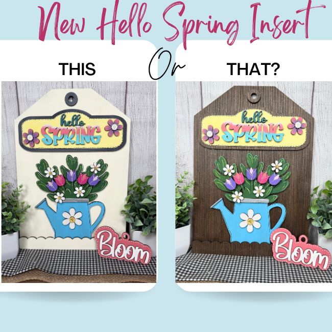 Spring Watering Can and Flowers DIY Wood Insert Kit for the Giant Gift ...