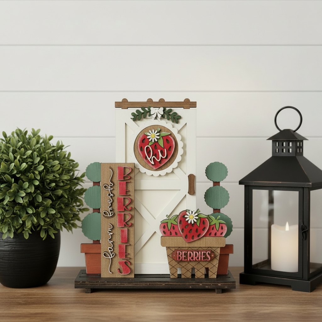 Strawberry Berries Farmhouse Table